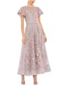 Mac Duggal Embroidered A-line Gown In Pink