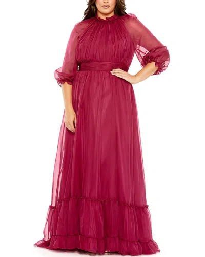 Mac Duggal Fabulouss Plus A-line Gown In Pink