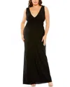 Mac Duggal Jersey V-neckline Cutout Gown
