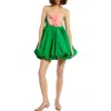 Mac Duggal Women's Faille Bubbe Strapless Minidress In Spring Green