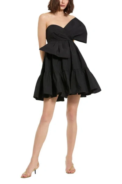 MAC DUGGAL MAC DUGGAL FAILLE STRAPLESS TWIST BOW MINI DRESS