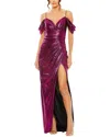 Mac Duggal Off The Shoulder Cap Sleeve Faux Wrap G
