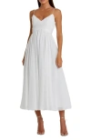 Mac Duggal Sequin Sleeveless Bodycon Midi Dress In White