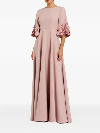 Mac Duggal Floral-embellished Long Dress