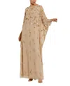 Mac Duggal Embellished Trapeze Evening Gown In Brown