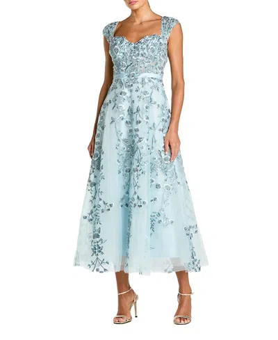 Mac Duggal Floral Embroidered Sweetheart Neckline Dress In Multi