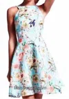 Mac Duggal Floral Halter Mini Dress In Multi Color In Multi
