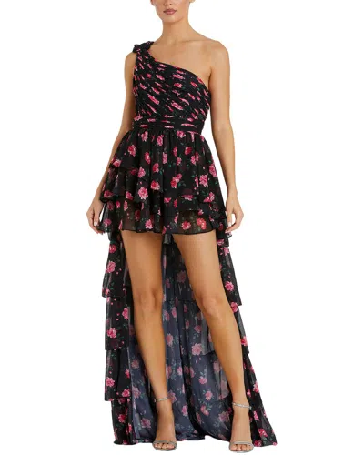 MAC DUGGAL MAC DUGGAL FLORAL ONE SHOULDER HIGH LOW DRESS