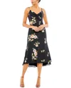 Mac Duggal Floral Sleeveless Midi Dress