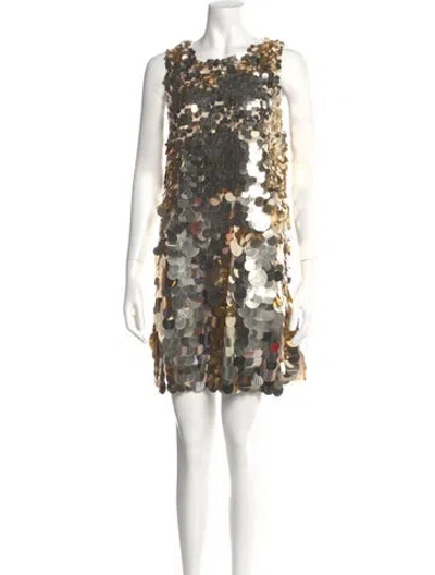 Pre-owned Mac Duggal Floral Print Mini Dress In Multi