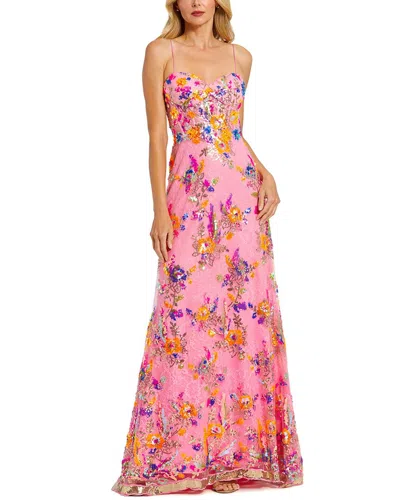 MAC DUGGAL MAC DUGGAL FLORAL SEQUIN LACE GOWN WITH SWEETHEART NECKLINE