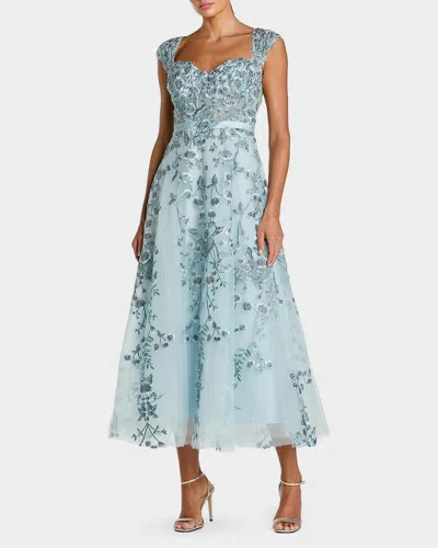 Mac Duggal Floral Embroidered Sweetheart Neckline Dress In Multi