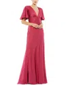Mac Duggal Flounce Sleeve Trumpet A-line Gown
