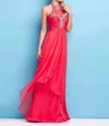 Mac Duggal Flowy Dress In Cherry In Red