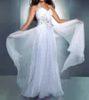 Mac Duggal Flowy Halter Gown In White In White