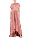 Mac Duggal Front Cutout Pleated High Low Dress