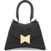 Mac Duggal Women's Mini Angular Leather Top Handle Bag In Black