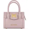 Mac Duggal Gold Plated Hardware Small Leather Tote Bag In Wisteria