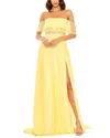 Mac Duggal Womens Chiffon Off-the-shoulder Evening Dress