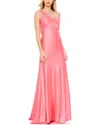 Mac Duggal Womens One Shoulder Long Evening Dress