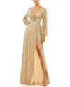 Mac Duggal Multi-colored Sequin Silver Gown