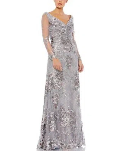 Pre-owned Mac Duggal Gown Women's In Silver