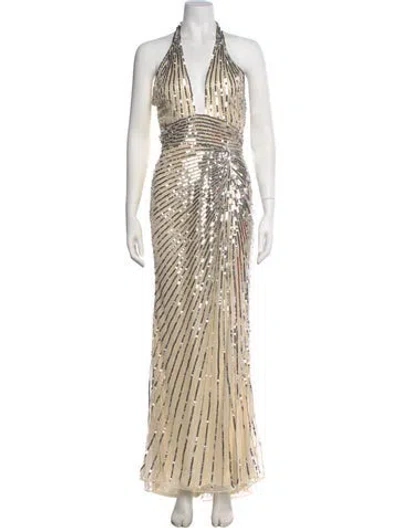 Pre-owned Mac Duggal Halterneck Long Dress