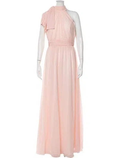 Pre-owned Mac Duggal Halterneck Long Dress W/ Tags In Pink