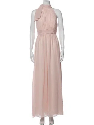 Pre-owned Mac Duggal Halterneck Long Dress W/ Tags In Pink