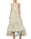 Mac Duggal Embroidered Strapless High Low Gown
