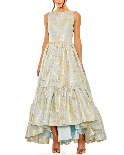 Mac Duggal High-low Gown With Pockets In Blue