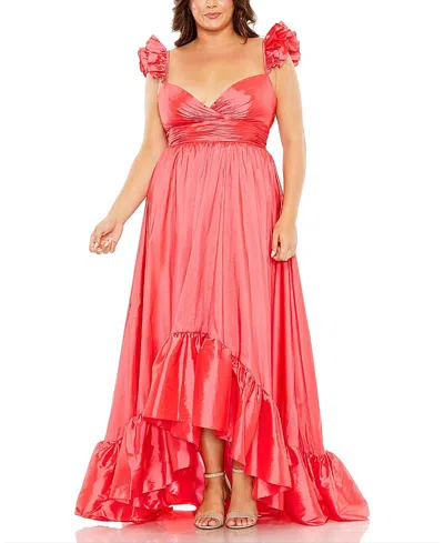 MAC DUGGAL HIGH LOW RUFFLE GOWN