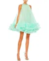 Mac Duggal Embellished Tulle Trapeze Cocktail Minidress