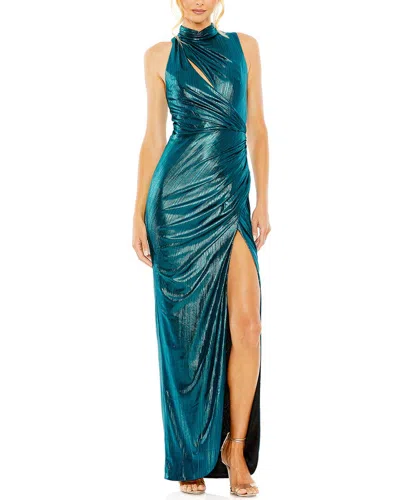 Mac Duggal High-neck Gown In Brown