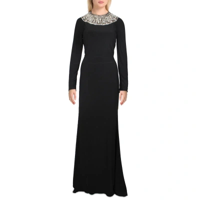 Pre-owned Mac Duggal Ieena For  Womens Embellished Formal Evening Dress Gown Bhfo 0073 In Black