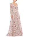 Mac Duggal Illusion A-line Gown In Multi
