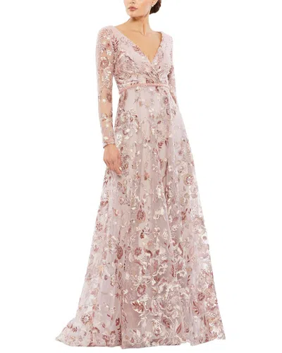 Mac Duggal Illusion A-line Gown In Multi