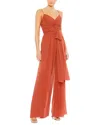 Mac Duggal Ruched Wide Leg Jumpsuit