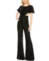 Mac Duggal Sequin Cutout Wide Leg Jumpsuit