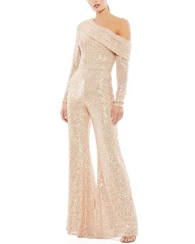 Mac Duggal Jumpsuit In Beige