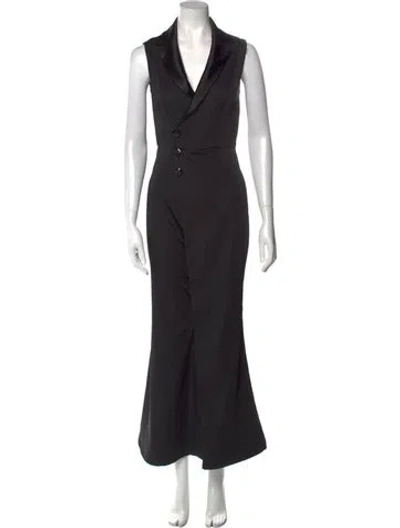 Pre-owned Mac Duggal Jumpsuit In Black