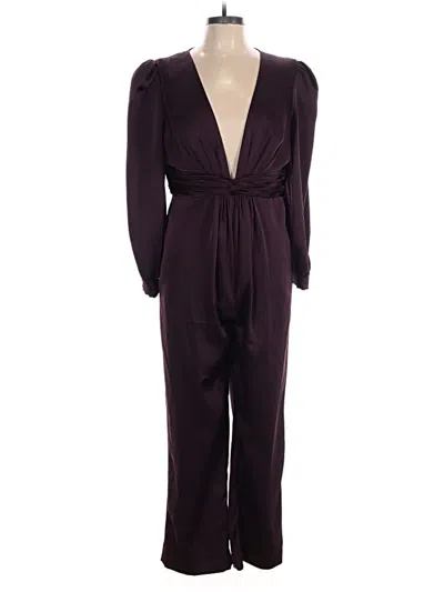 Pre-owned Mac Duggal Jumpsuit In Burgundy