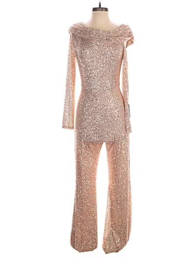 Pre-owned Mac Duggal Jumpsuit In Gold