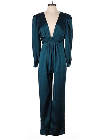 Pre-owned Mac Duggal Jumpsuit In Teal