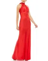 Mac Duggal Womens Satin Maxi Sheath Dress
