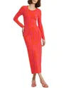 Mac Duggal Knit Maxi Dress In Pink