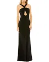 Mac Duggal Halter Neck Cutout Sheath Gown