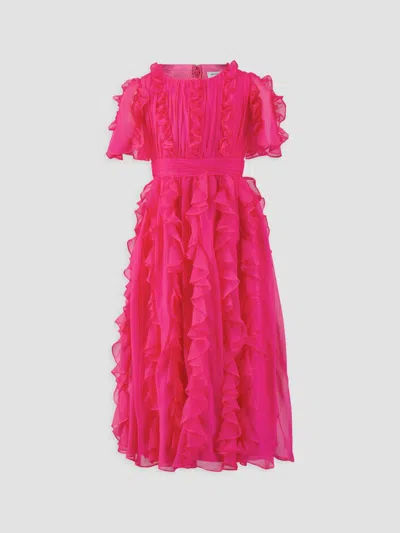 Mac Duggal Little Girl's & Girl's Ruffled Chiffon Dress In Pink