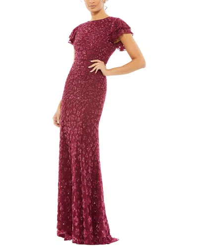 Mac Duggal Long Formal Dress In Burgundy