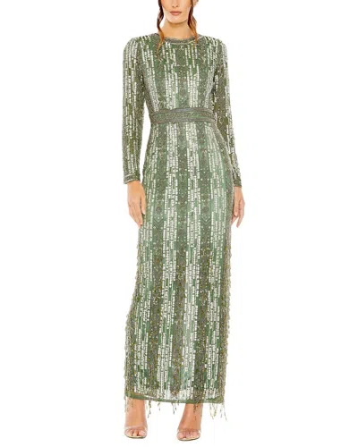 MAC DUGGAL MAC DUGGAL LONG SLEEVE BEADED GOWN